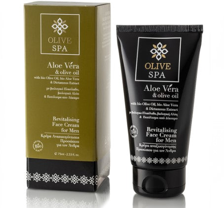 OLIVE SPA Κρέμα Αναζωογόνησης Προσώπου για τον Άνδρα με βιολογική Αλόη 75ml