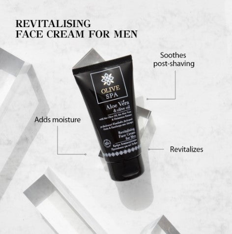 OLIVE SPA Κρέμα Αναζωογόνησης Προσώπου για τον Άνδρα με βιολογική Αλόη 75ml