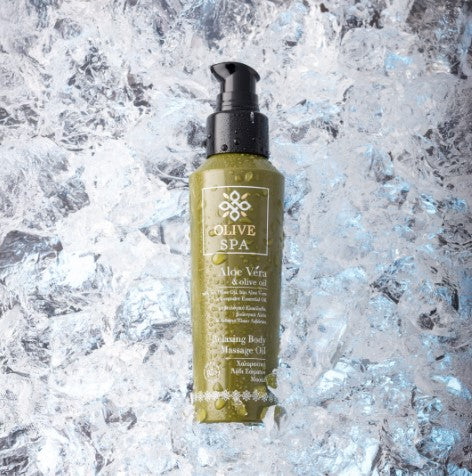 OLIVE SPA Χαλαρωτικό Λάδι Σώματος Μασάζ με βιολογική Αλόη 100ml