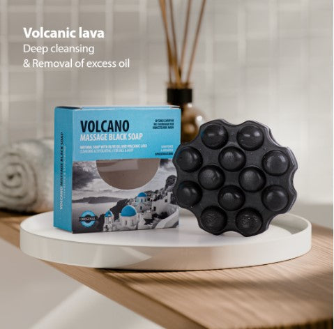 Santo Volcano Σαπούνι Μασάζ με Ελαιόλαδο και Ηφαιστειακή Λάβα 110gr
