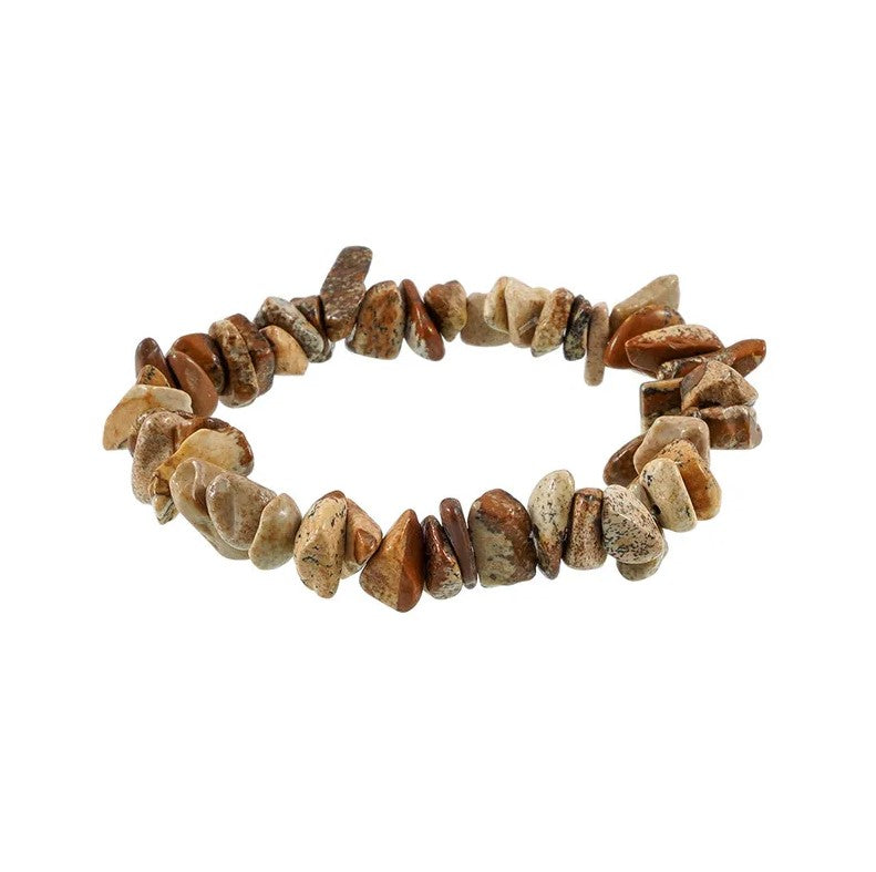 ΧΕΙΡΟΠΟΙΗΤΟ ΒΡΑΧΙΟΛΙ ΑΠΟ ΦΥΣΙΚΗ ΠΕΤΡΑ PICTURE STONE JASPER